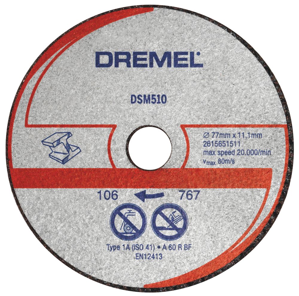 Image of Dremel DSM510 Metal/Plastic Compact Saw Cutting Wheel 3" 