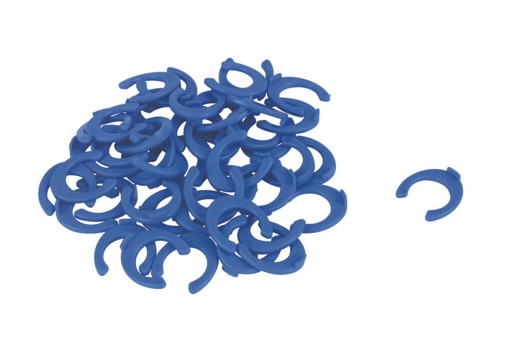 Image of FloPlast FloFit+ Collet Clips Blue 10mm 50 Pack 