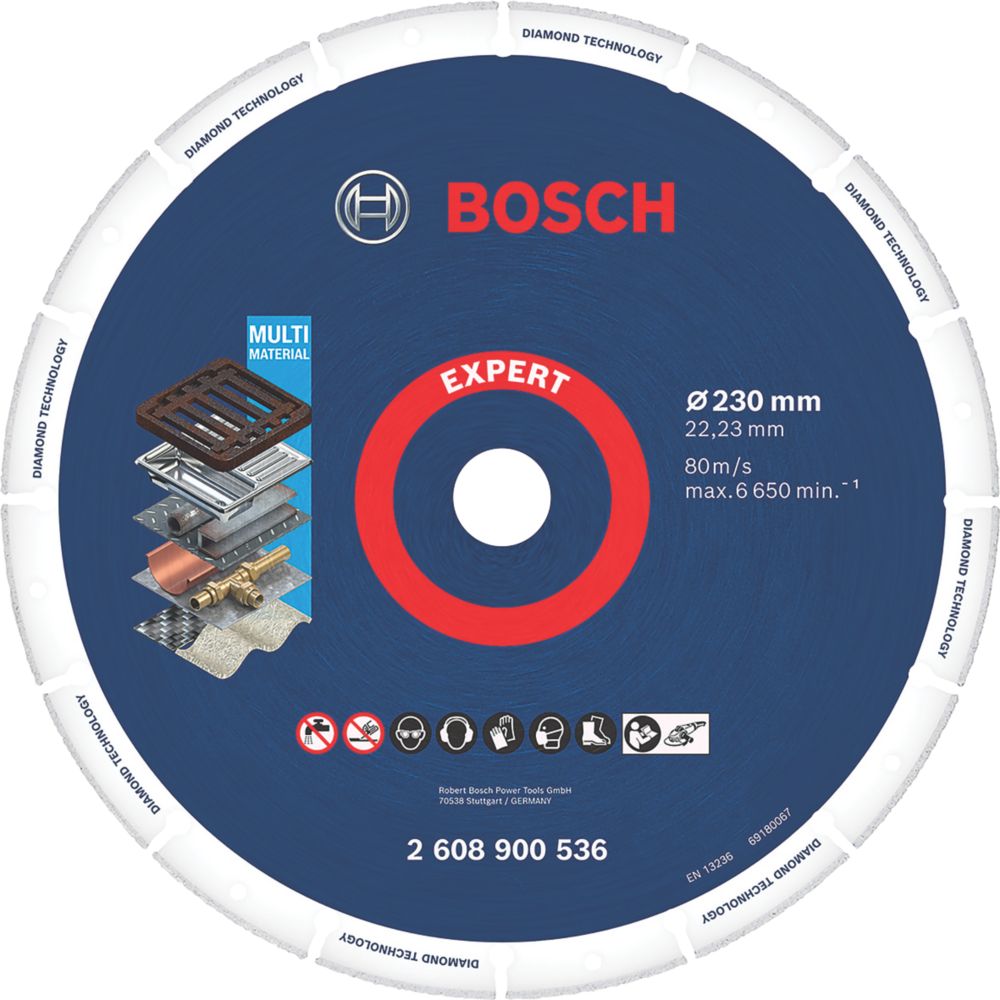 Image of Bosch Expert Multi-Material Diamond Cutting Disc 230mm x 22.23mm 