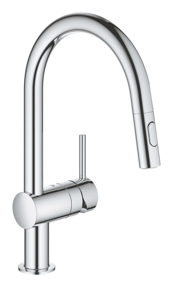 Image of Grohe Minta 31862000 Pull-Out Spray Mono Mixer Tap Chrome 