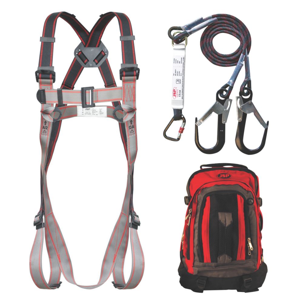 Image of JSP Pioneer Twin Tail Fall Arrest Kit with Lanyard 2m 