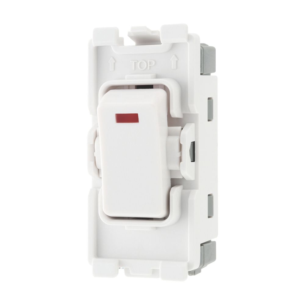 Image of British General Nexus 20A Grid DP Immersion Heater Switch White with LED 