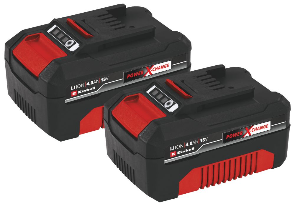 Image of Einhell 18V 4.0Ah Li-Ion Power X-Change Battery 2 Pack 