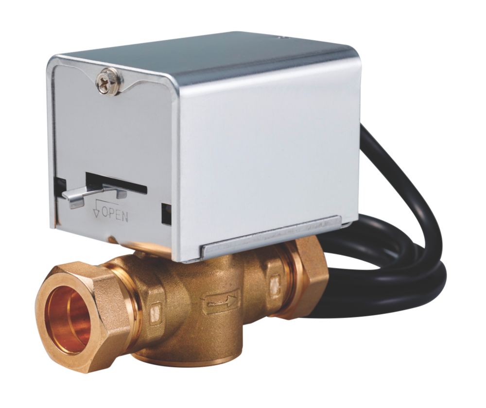 Image of Flomasta 27900SX 2 Port Motorised Valve 22mm 22mm Compression 