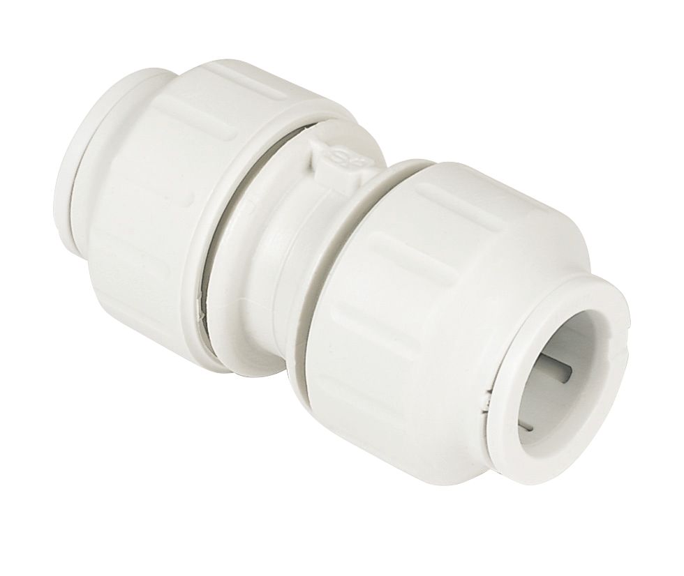 Image of JG Speedfit Plastic Push-Fit Equal Couplers 15mm 10 Pack 