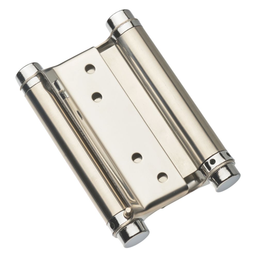 Image of Smith & Locke Polished Chrome Spring Hinge 100mm x 137mm 