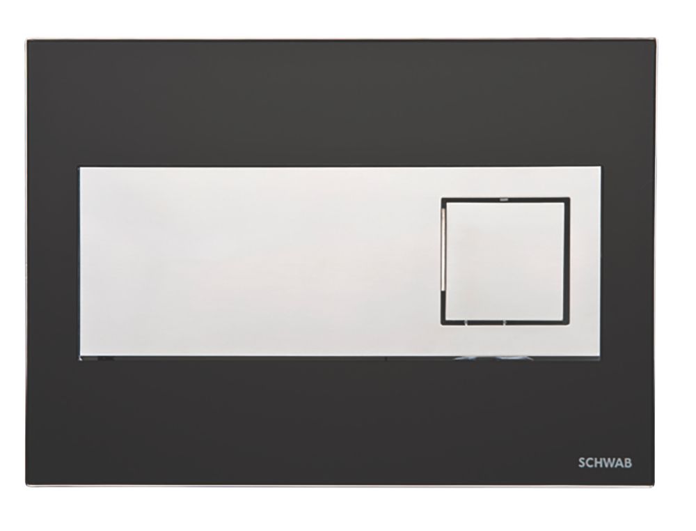 Image of Fluidmaster Schwab Caro 384645 Dual-Flush Flushing Plate Black 