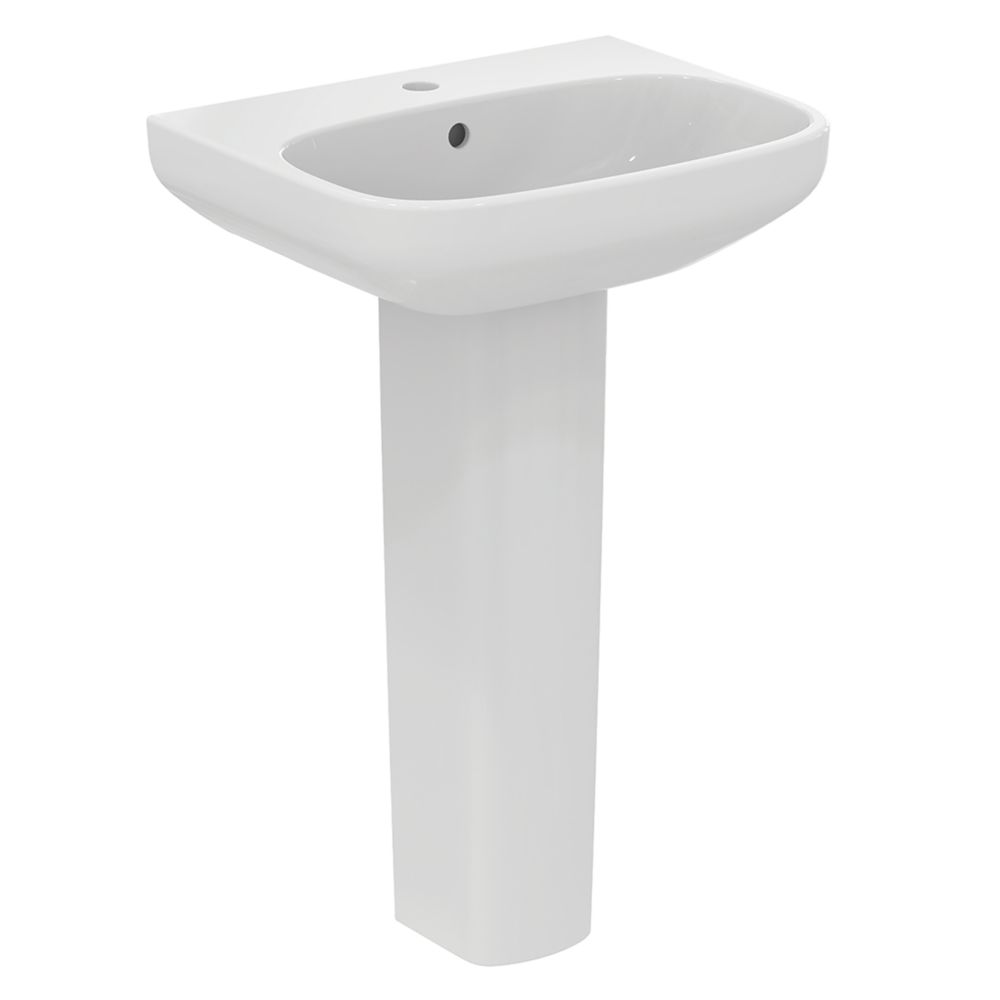 Image of Ideal Standard i.life A Washbasin & Pedestal 1 Tap Hole 550mm 