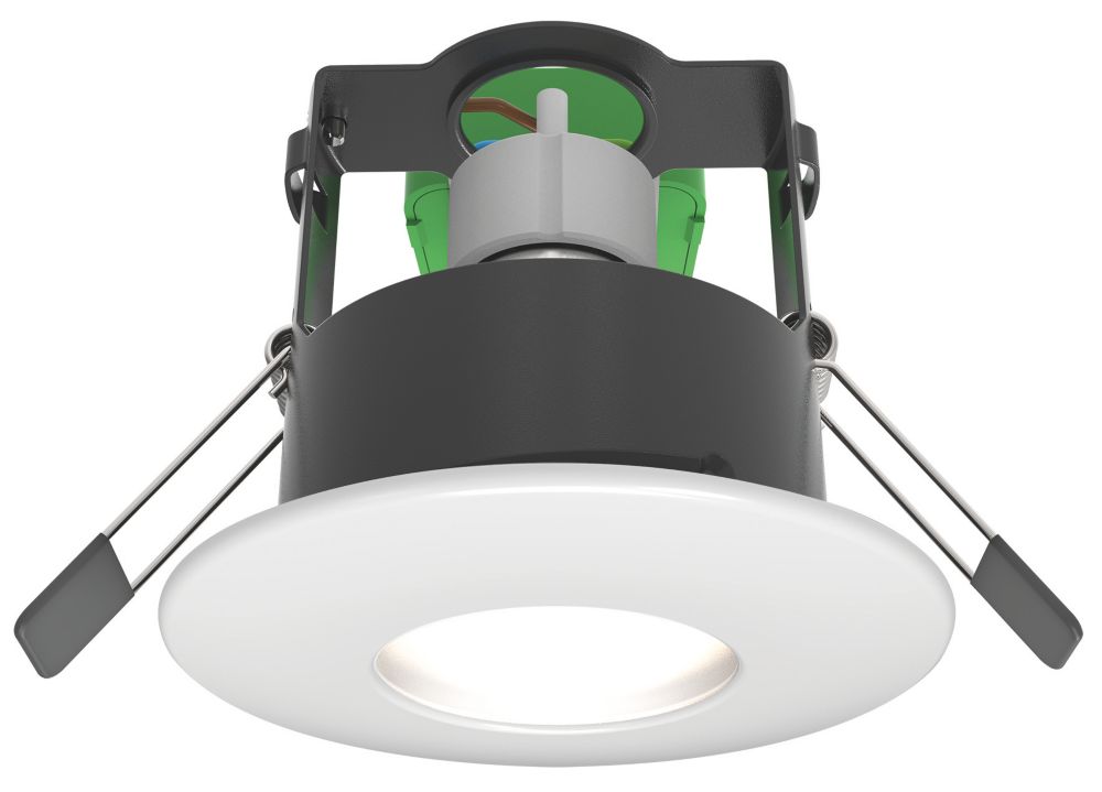 Image of 4lite WiZ Connected Fixed Fire Rated LED Smart Downlight Matt White 4.9W 345lm 