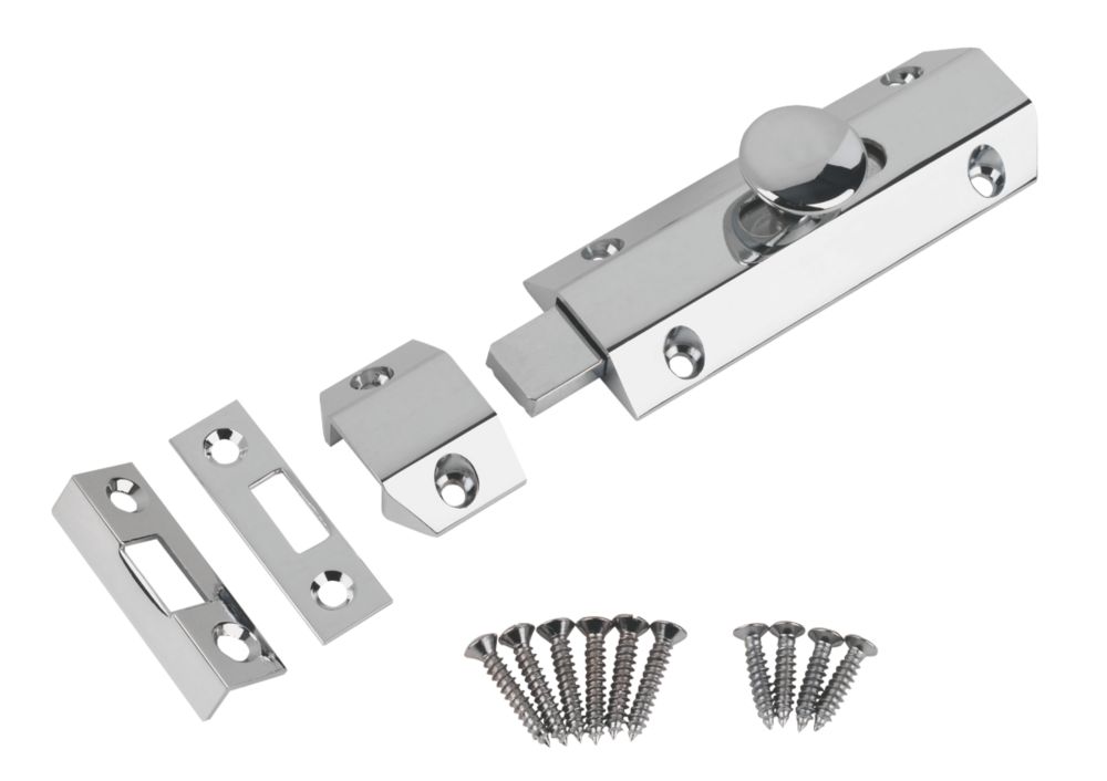 Image of Smith & Locke Heavy Duty Surface Bolt Polished Chrome 102mm 