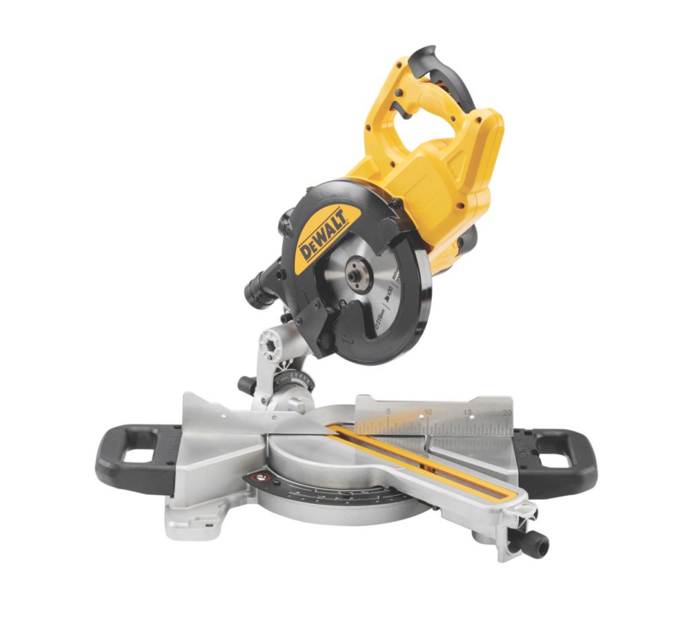 Image of DeWalt DWS773-GB 216mm Electric Single-Bevel Sliding Compound Mitre Saw 240V 