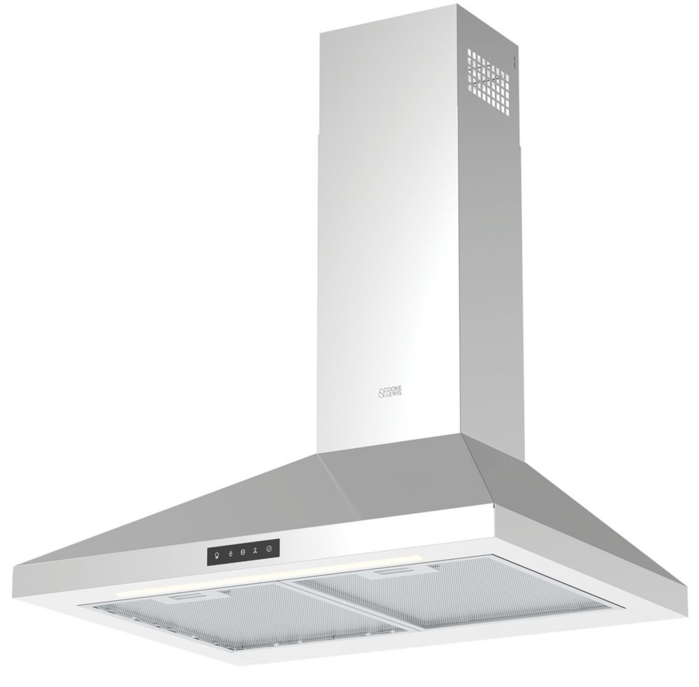 Image of Cooke & Lewis CLCH60LKSS Chimney Hood Silver 598mm 