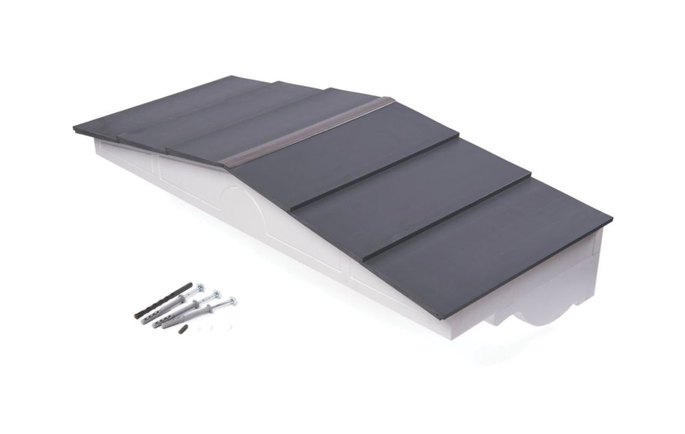 Image of Greenhurst Apex Deluxe Door Canopy White 1080mm x 450mm x 178mm 