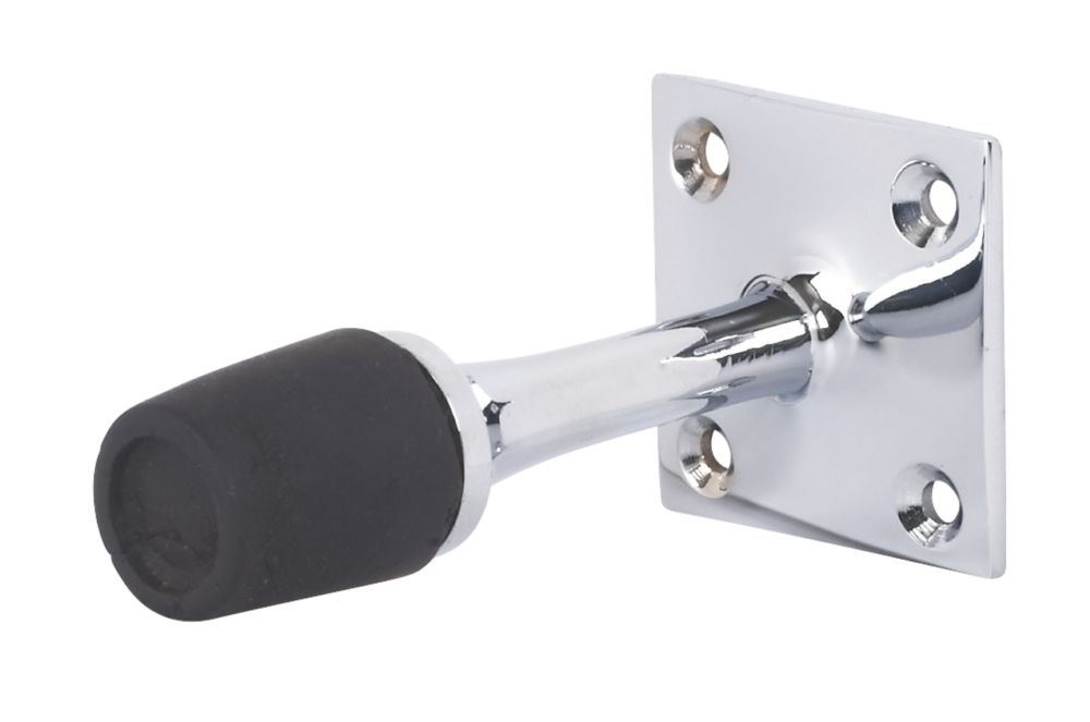 Image of Cylinder Door Stops 64 x 38mm Polished Chrome 5 Pack 