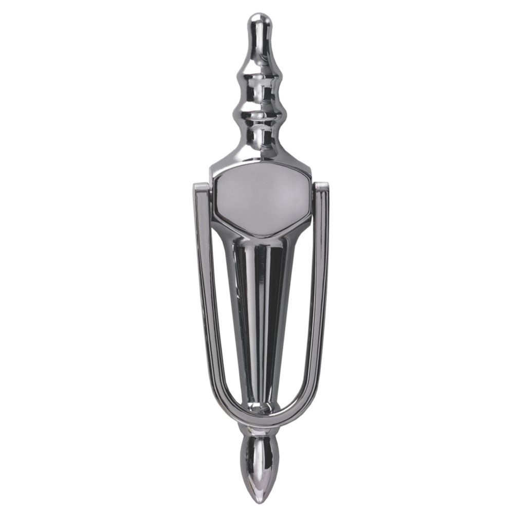 Image of Fab & Fix Classic Slim Door Knocker Polished Gold 55mm x 200mm 