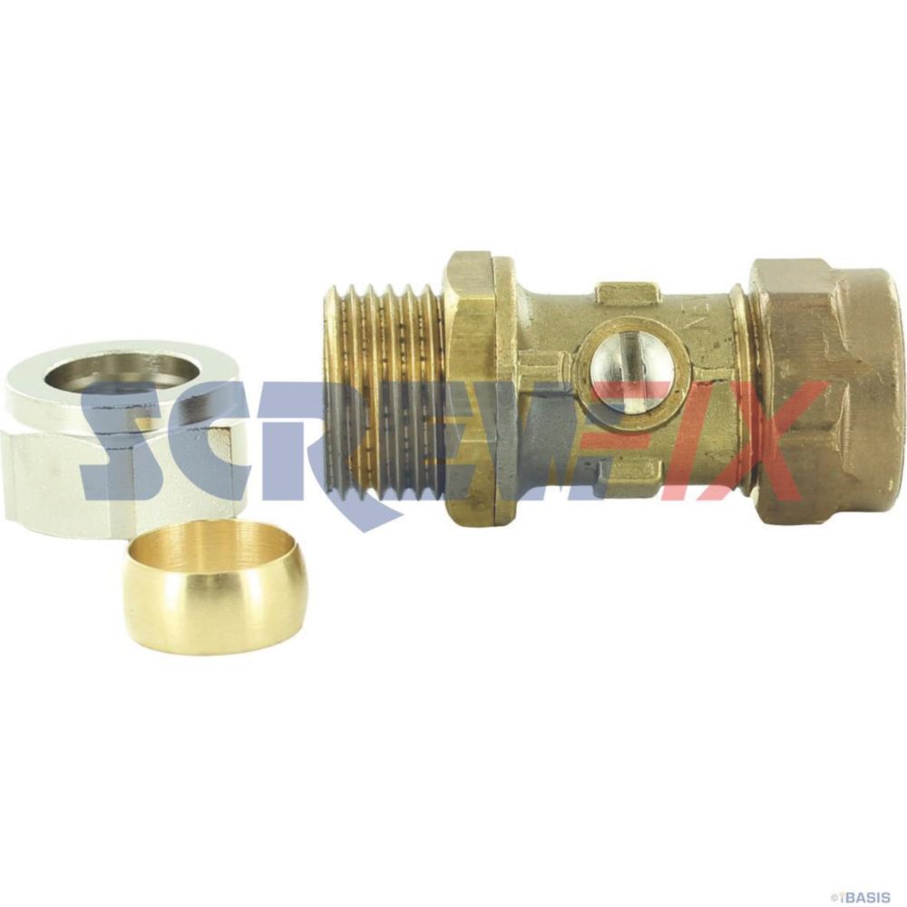 Image of Worcester Bosch 87161424180 ISOLATOR VALVE 15MM-ONE C/NUT 
