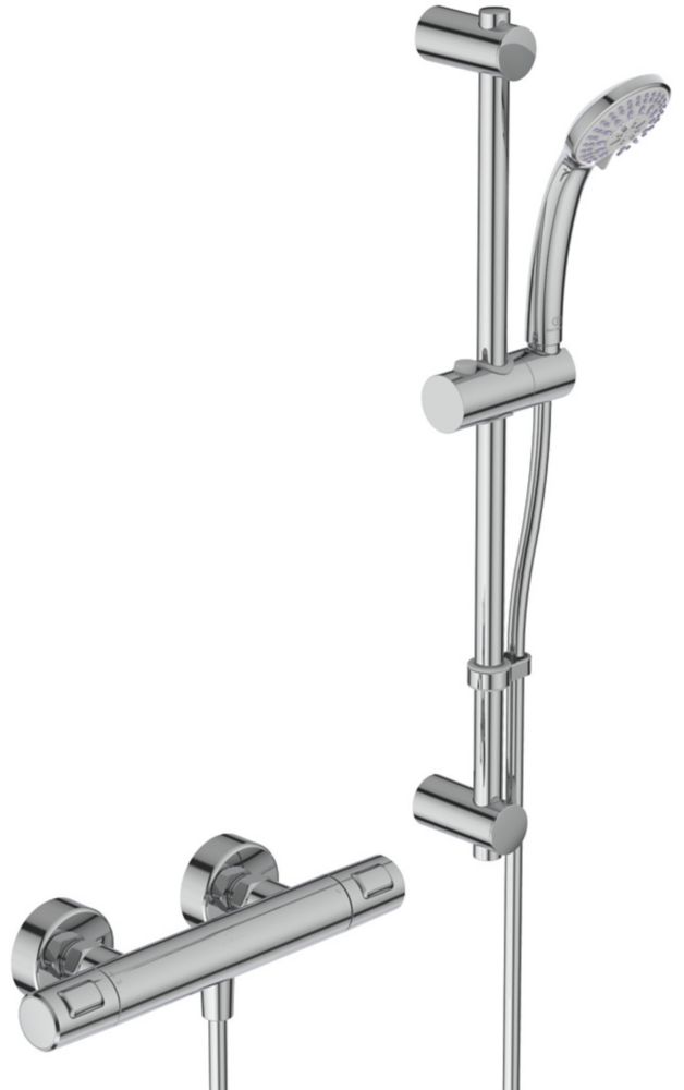 Image of Ideal Standard Ceratherm T25 HP/Combi Flexible Exposed Chrome Thermostatic Shower Mixer 