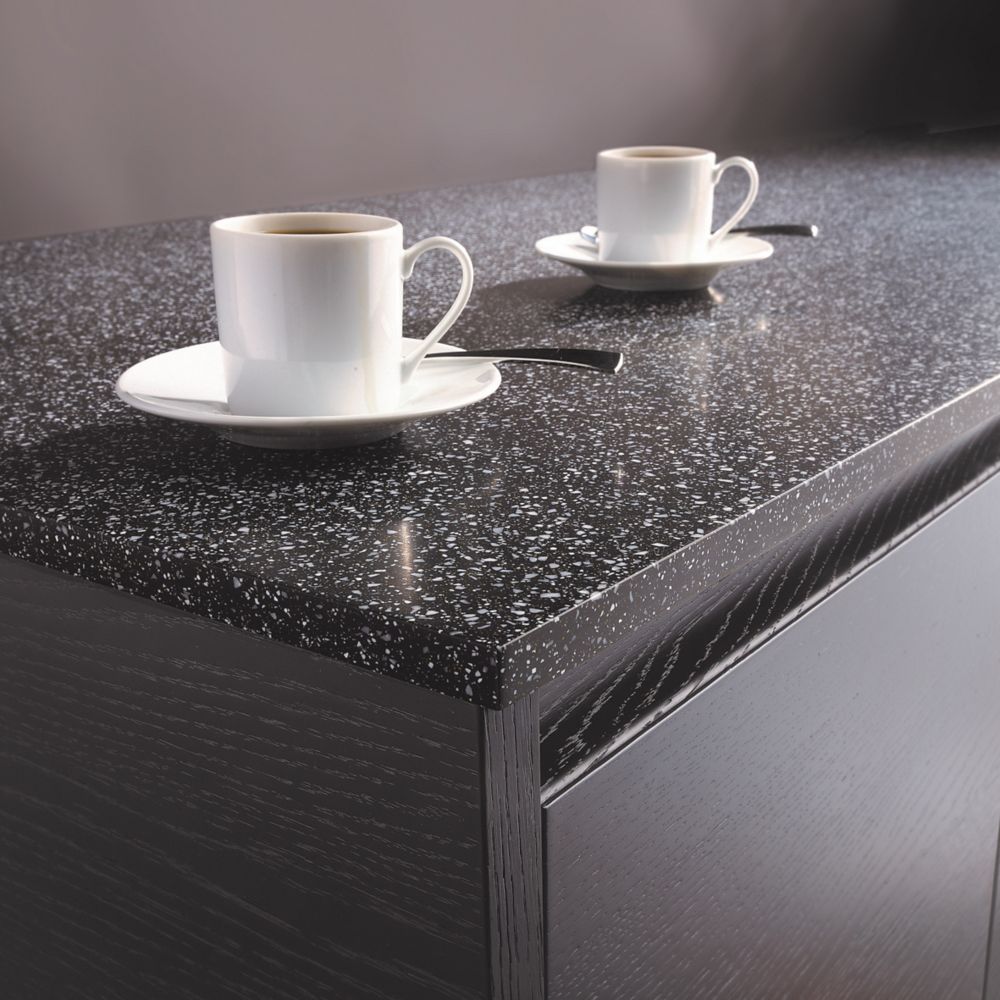 Image of Metis Black Breakfast Bar 2440mm x 900mm x 15mm 