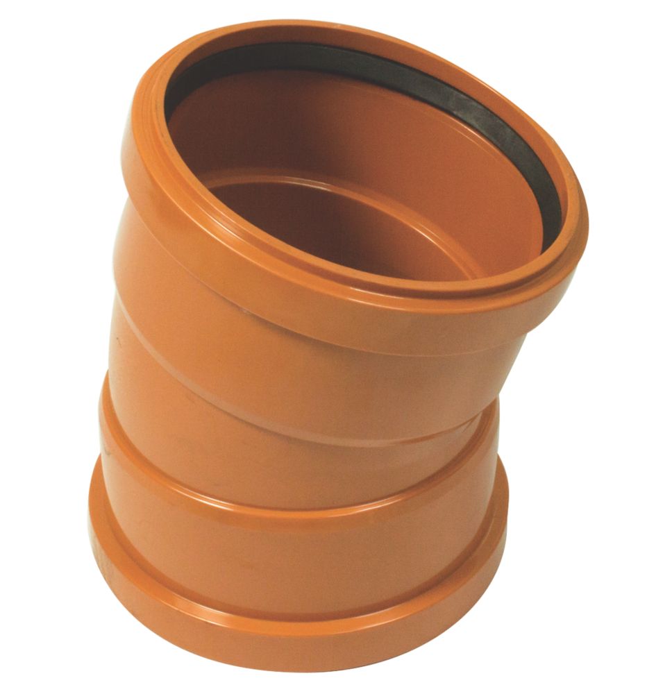 Image of FloPlast Push-Fit 15Â° Double Socket Bend 160mm 