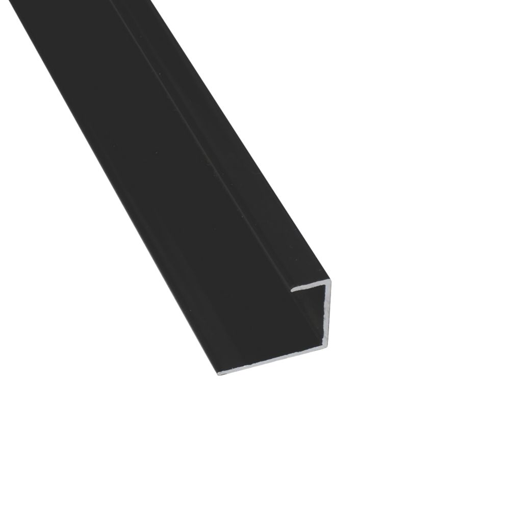 Image of Splashwall End Cap Black 2420mm x 11mm 