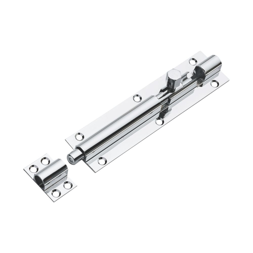 Image of Straight Barrel Door Bolt Polished Chrome 152mm 