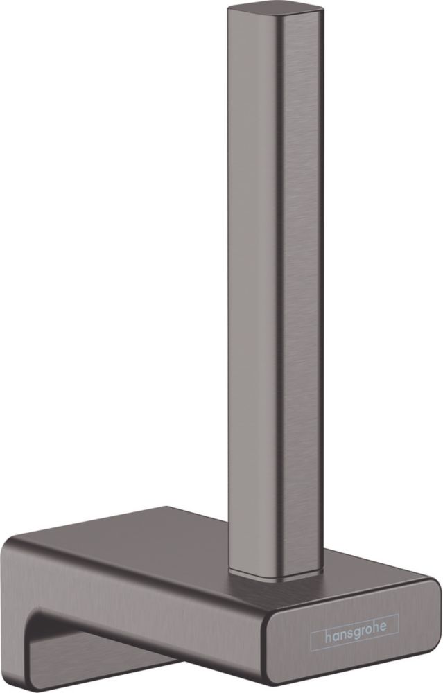 Image of Hansgrohe AddStoris Spare Toilet Roll Holder Brushed Black Chrome 