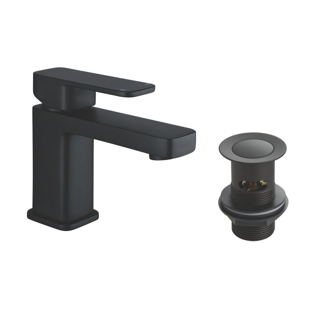 Image of Highlife Bathrooms Fife Basin Mono Mixer Matt Black 