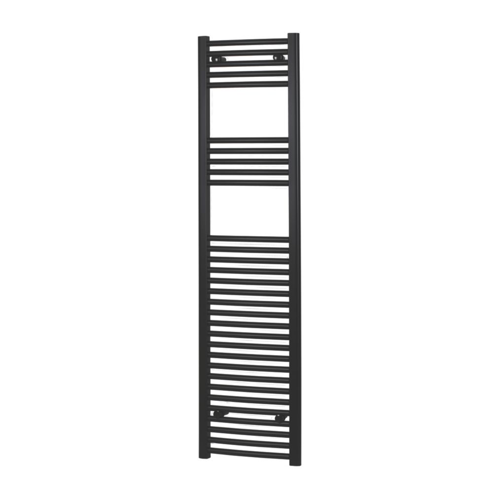 Image of Flomasta Curved Towel Radiator 1600mm x 500mm Black 2371BTU 