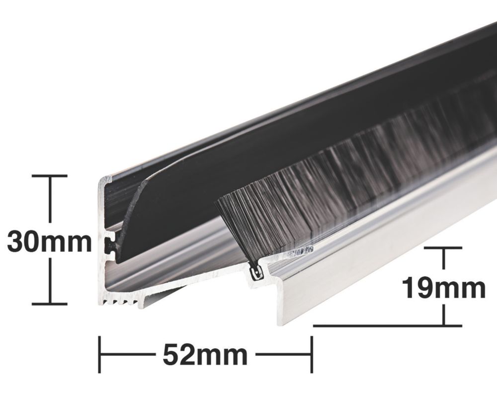 Image of Stormguard Classic Threshold Draught & Rain Excluder Pol. Aluminium 0.91m 