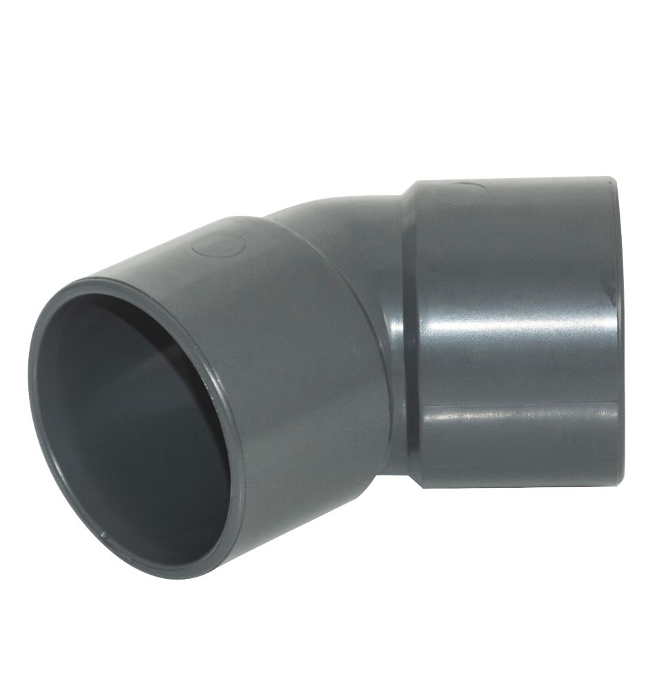 Image of FloPlast Solvent Weld Waste Bend 135Â° Anthracite Grey 40mm 5 Pack 