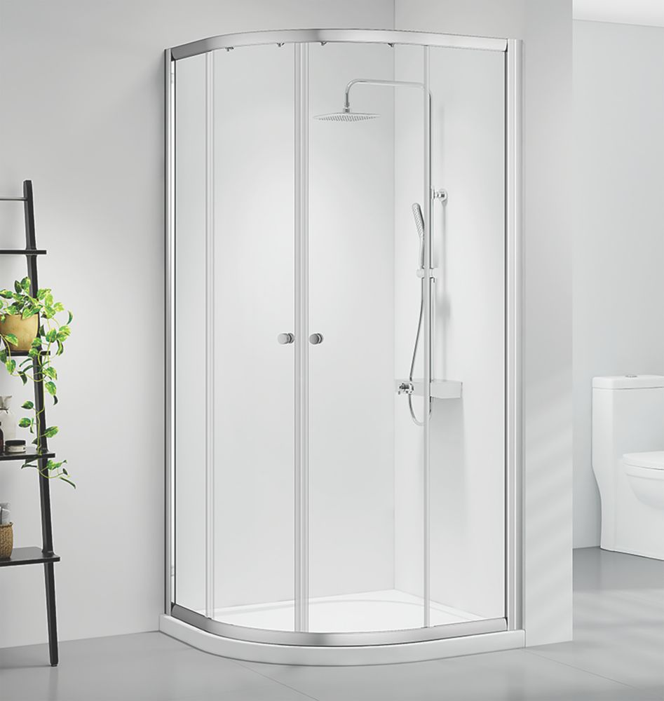 Image of Triton Neo Six Framed Quadrant Shower Enclosure Non-Handed Chrome 800mm x 800mm x 1850mm 