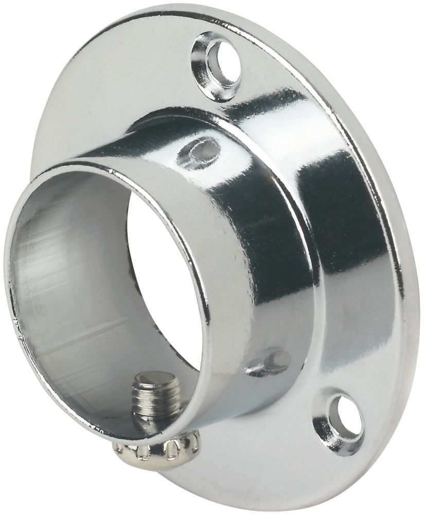 Image of Smith & Locke Rail End Sockets Polished Chrome 25mm 2 Pack 