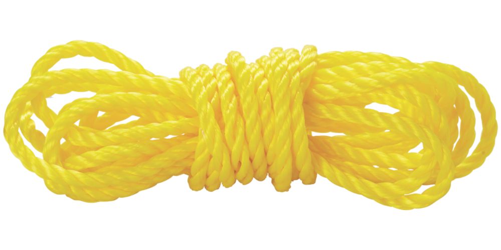 Image of Diall Twisted Rope Yellow 8mm x 50m 