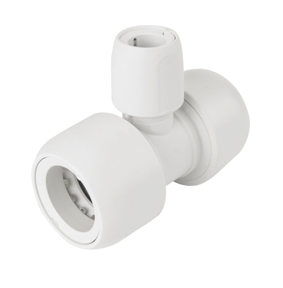 Image of Hep2O Plastic Push-Fit Reducing Tee 28mm x 28mm x 15mm 