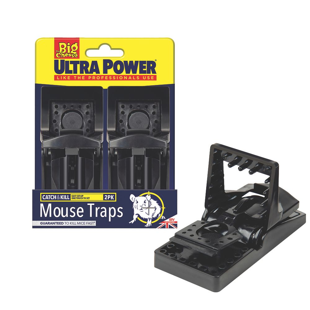 Image of The Big Cheese Ultra Power Plastic & Stainless Steel Mouse Traps 2 Pack 