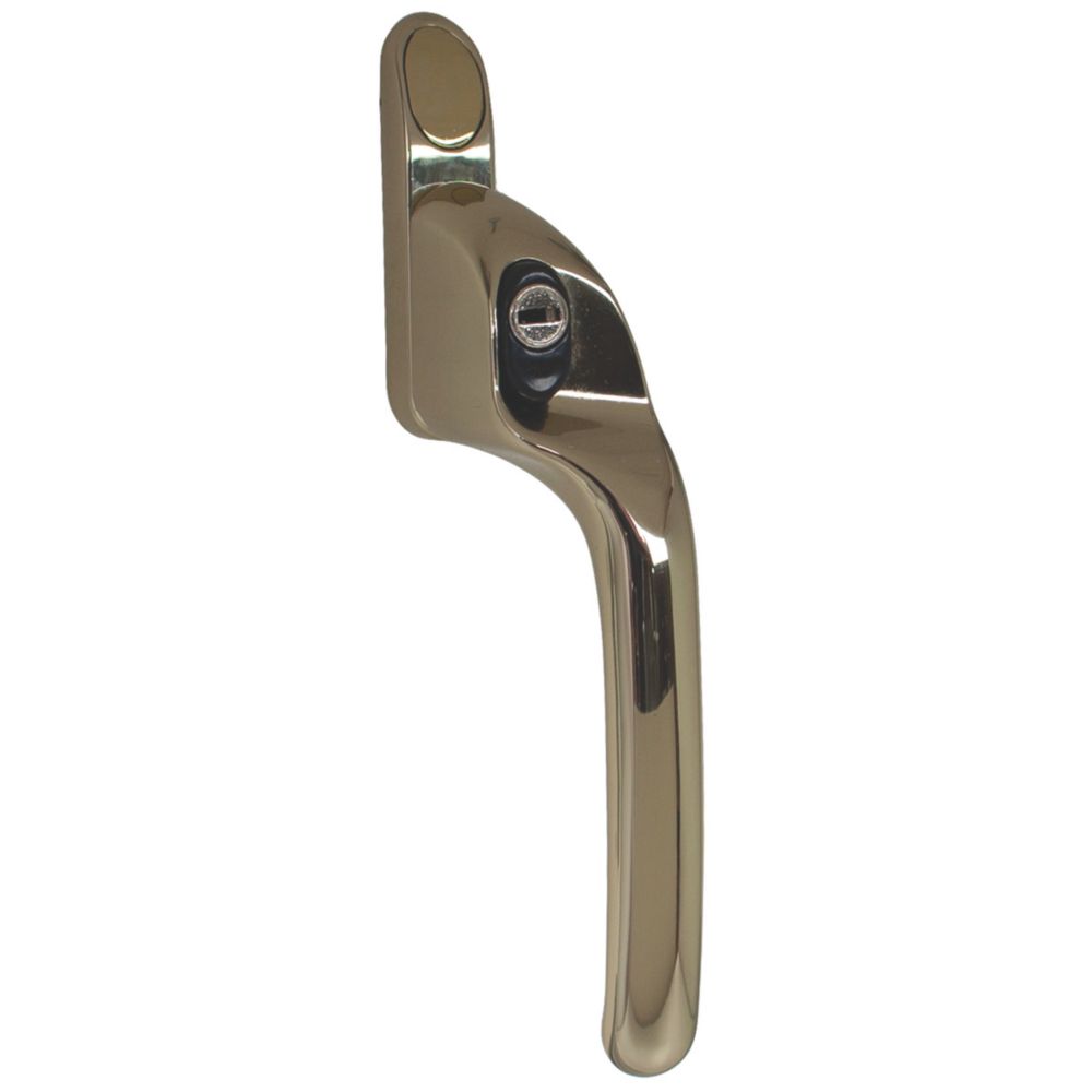 Image of Fab & Fix RH Offset Connoisseur Espagnolette Window Handle Polished Gold 