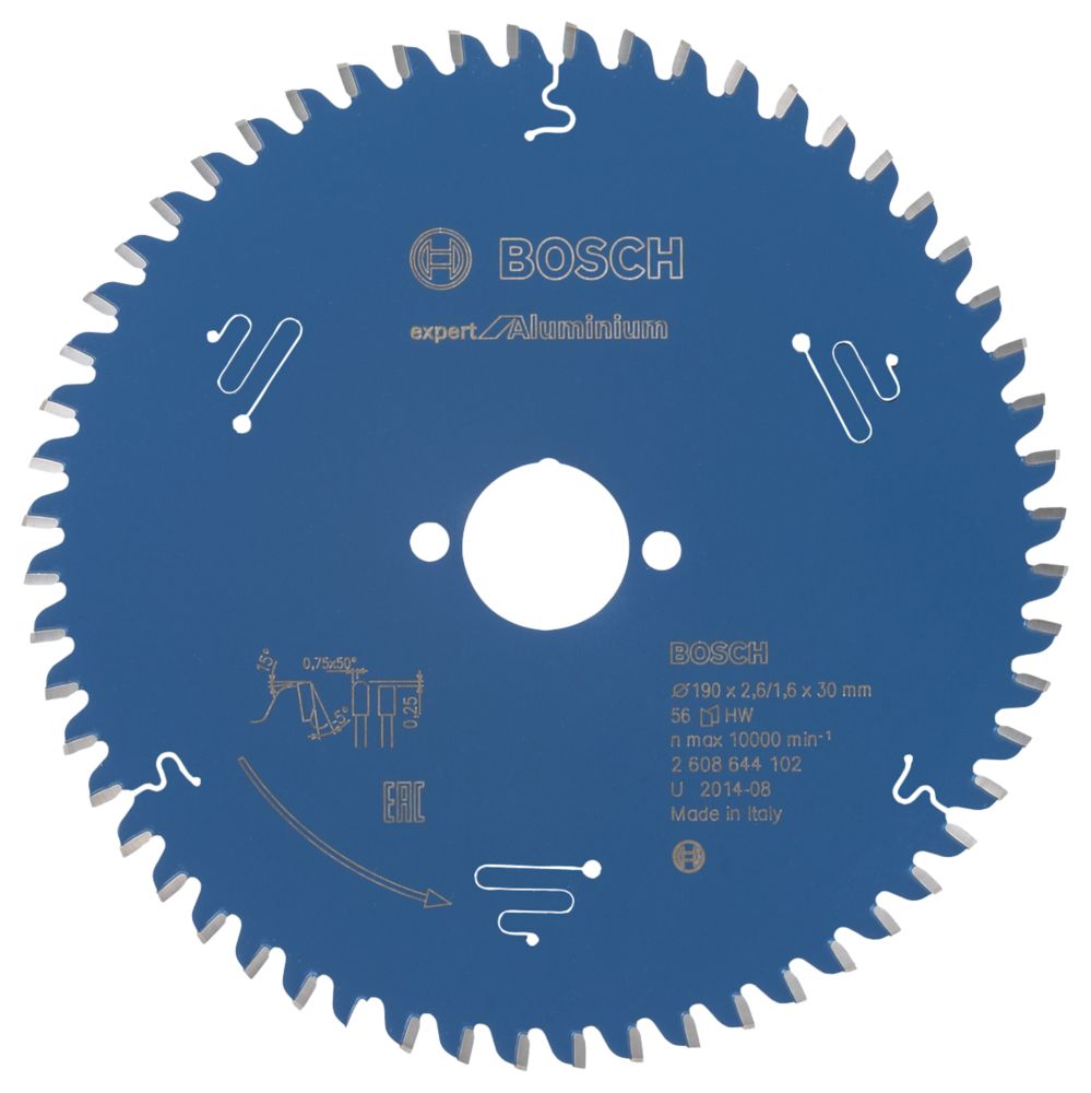 Image of Bosch Expert Aluminium Circular Saw Blade 190mm x 30mm 56T 