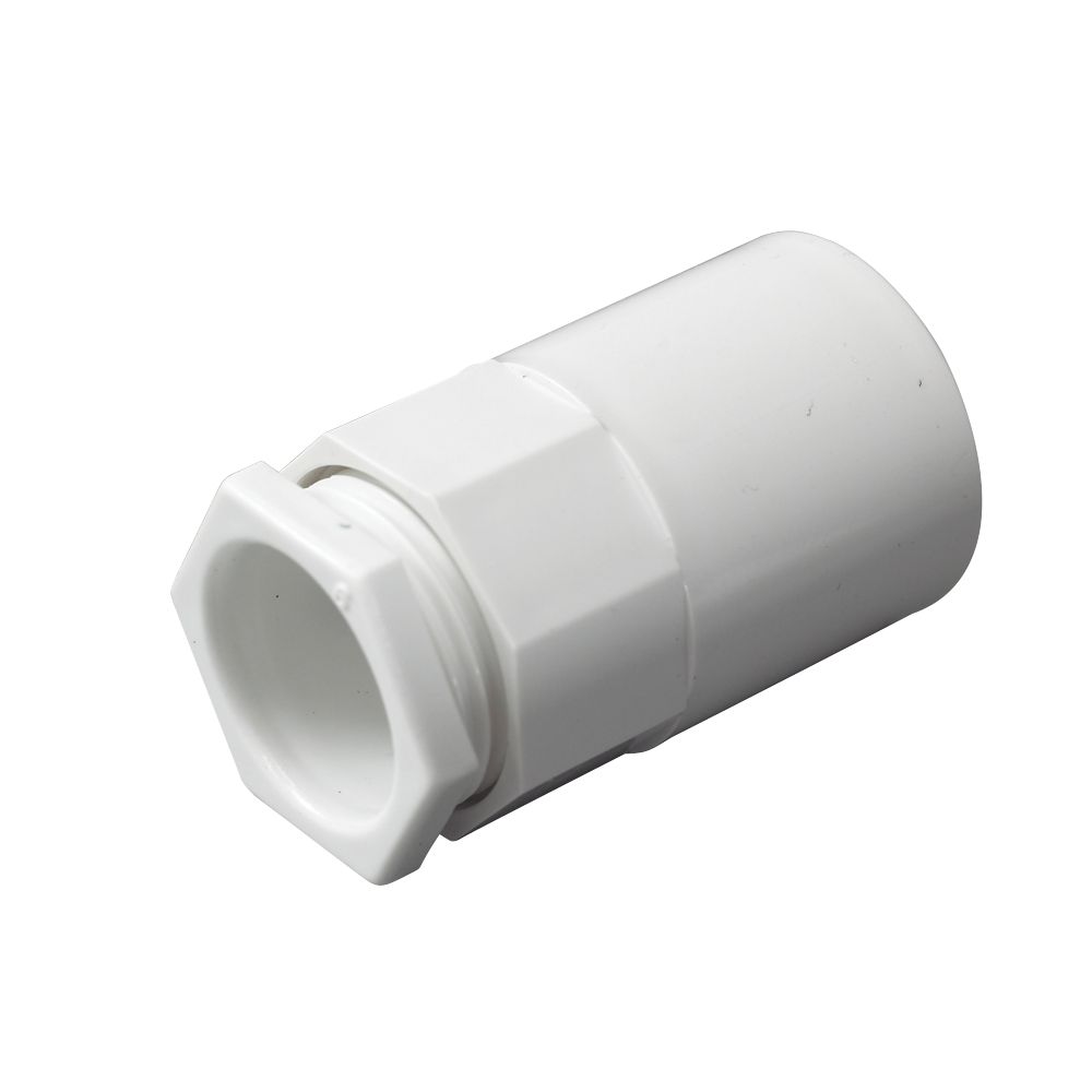 Image of Tower Female Conduit Adaptors 25mm White 2 Pack 