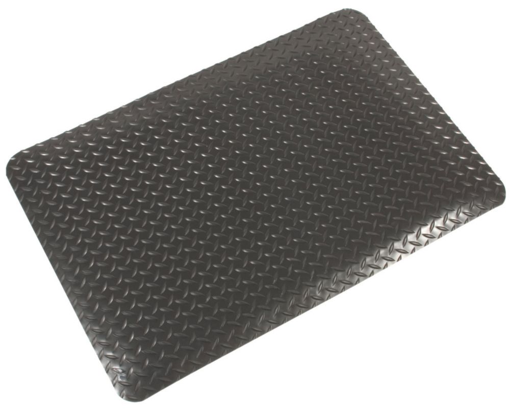 Image of COBA Europe Deckplate Anti-Fatigue Floor Mat Black 1.5m x 0.9m x 14mm 