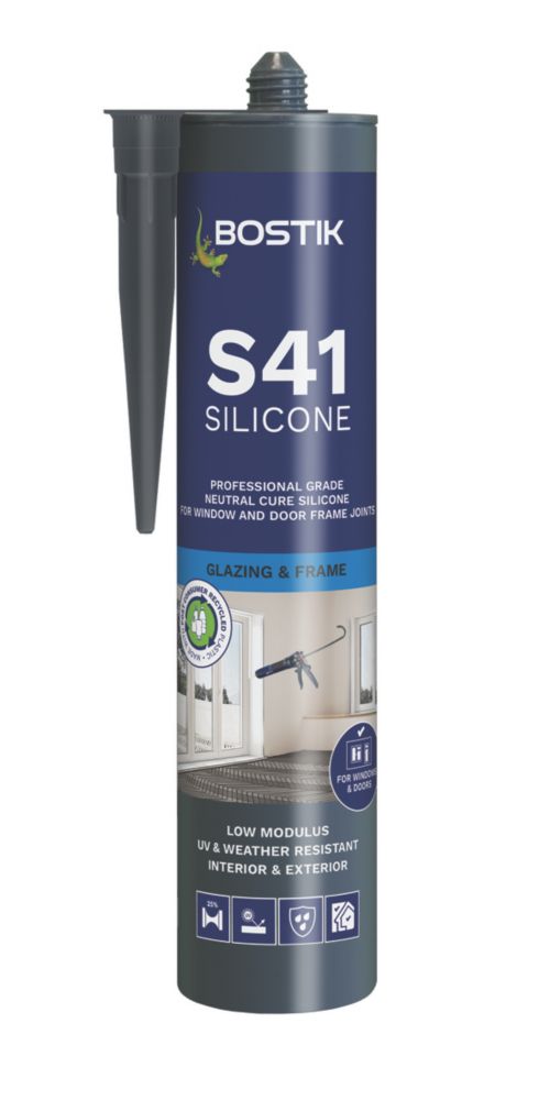Image of Bostik Window & Door Frame Silicone Sealant Anthracite 310ml 