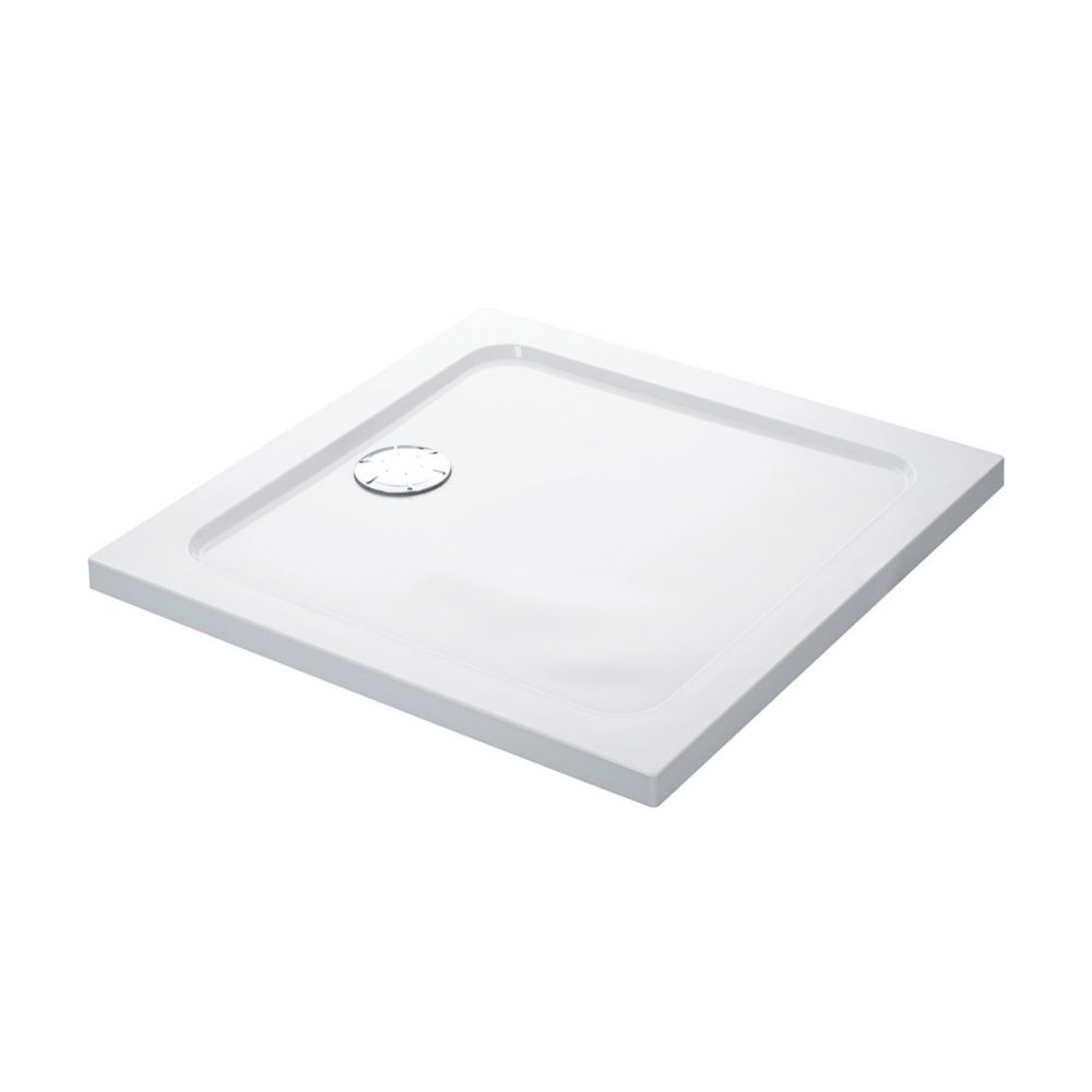 Image of Mira Flight Low Square Shower Tray White 900mm x 900mm x 40mm 
