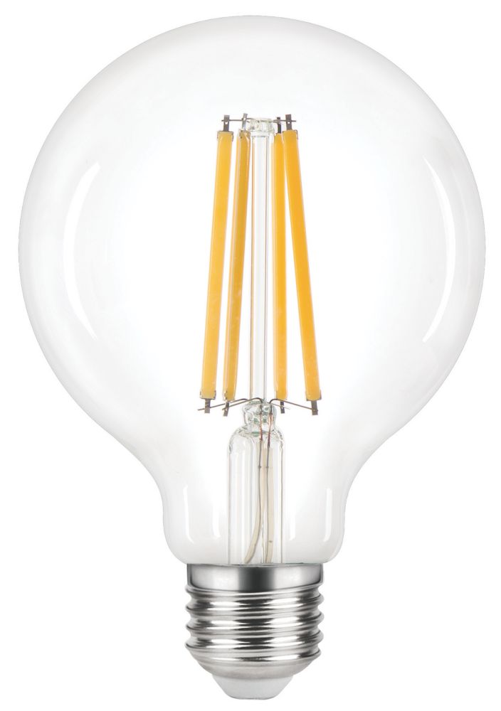 Image of LAP ES Globe LED Virtual Filament Light Bulb 810lm 6W 