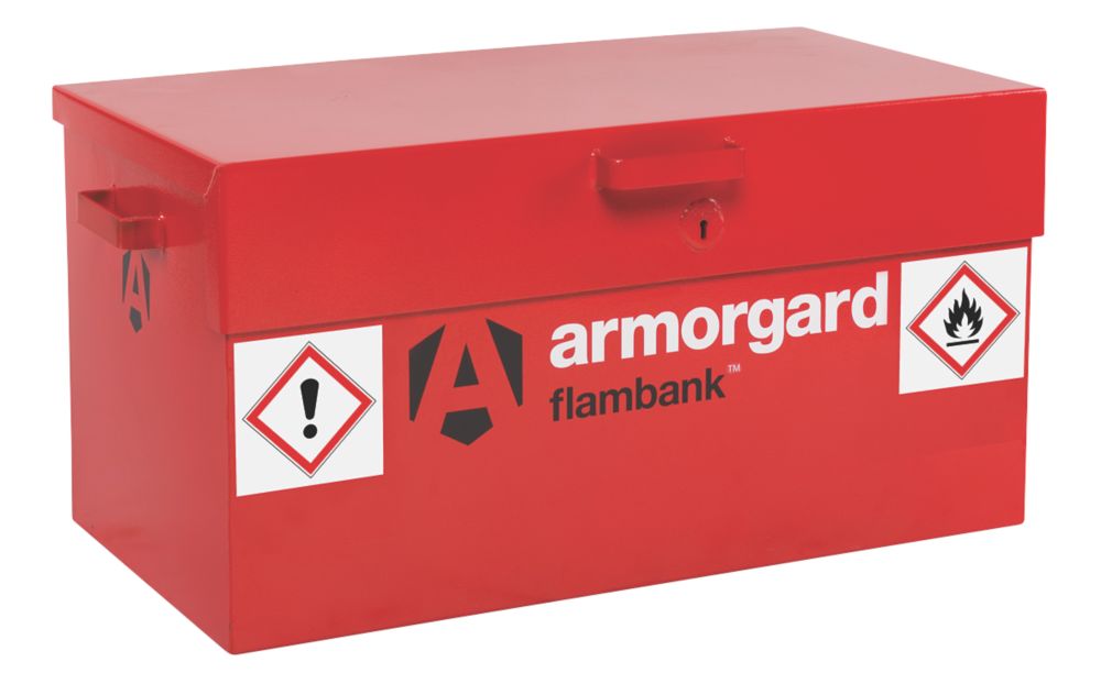 Image of Armorgard Flambank Van Hazardous Storage Box Red 980mm x 540mm x 475mm 
