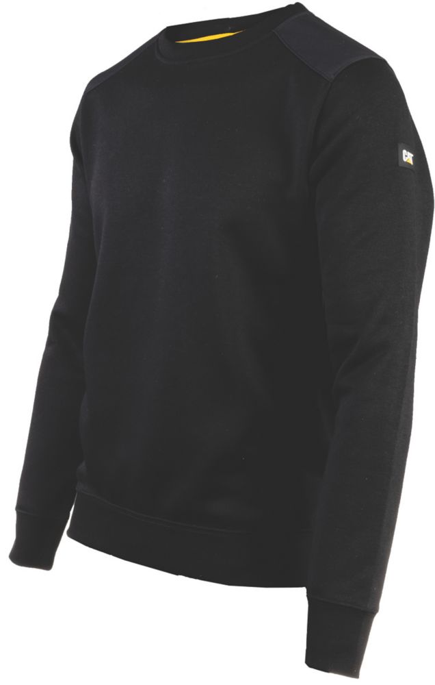Image of CAT Essentials Crewneck Sweatshirt Black Medium 38-40" Chest 