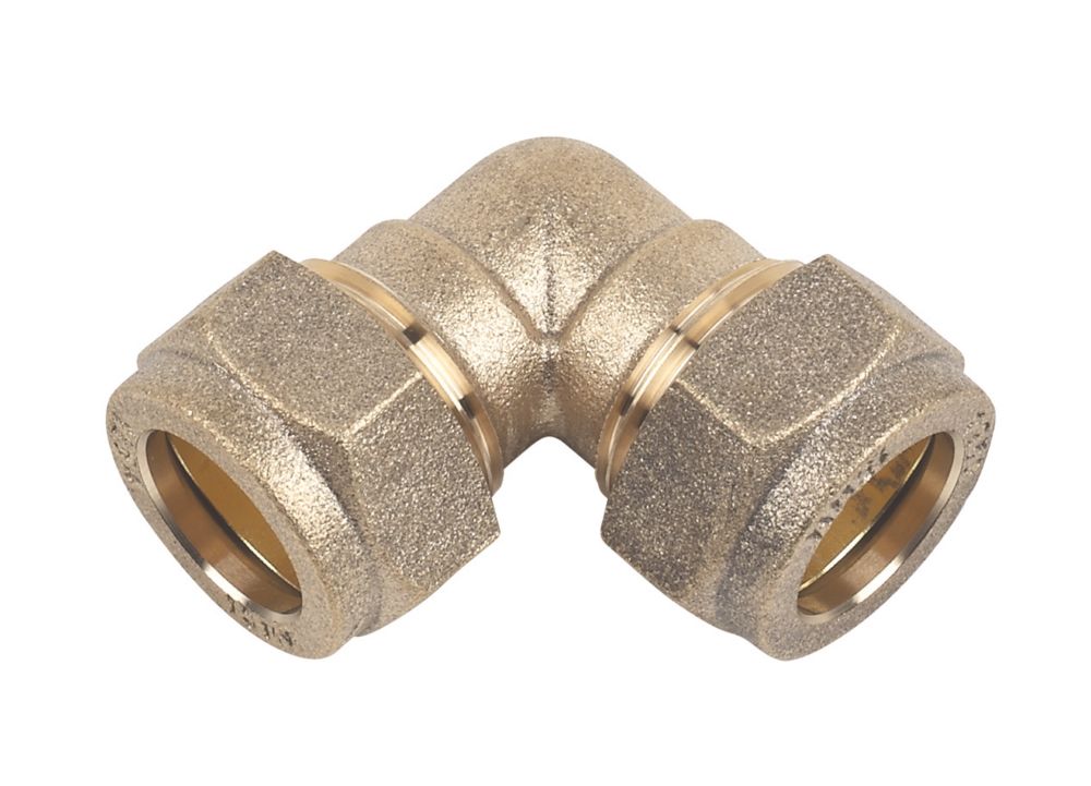 Image of Flomasta Compression Equal 90Â° Elbows 15mm 2 Pack 