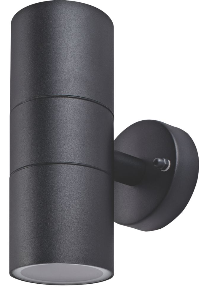 Image of Luceco Azurar Outdoor Up / Down Wall Light Black 