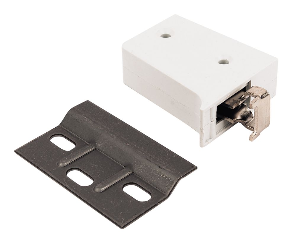 Image of Hardware Solutions Nylon Cabinet Brackets with Mounting Plate 10 Pack 