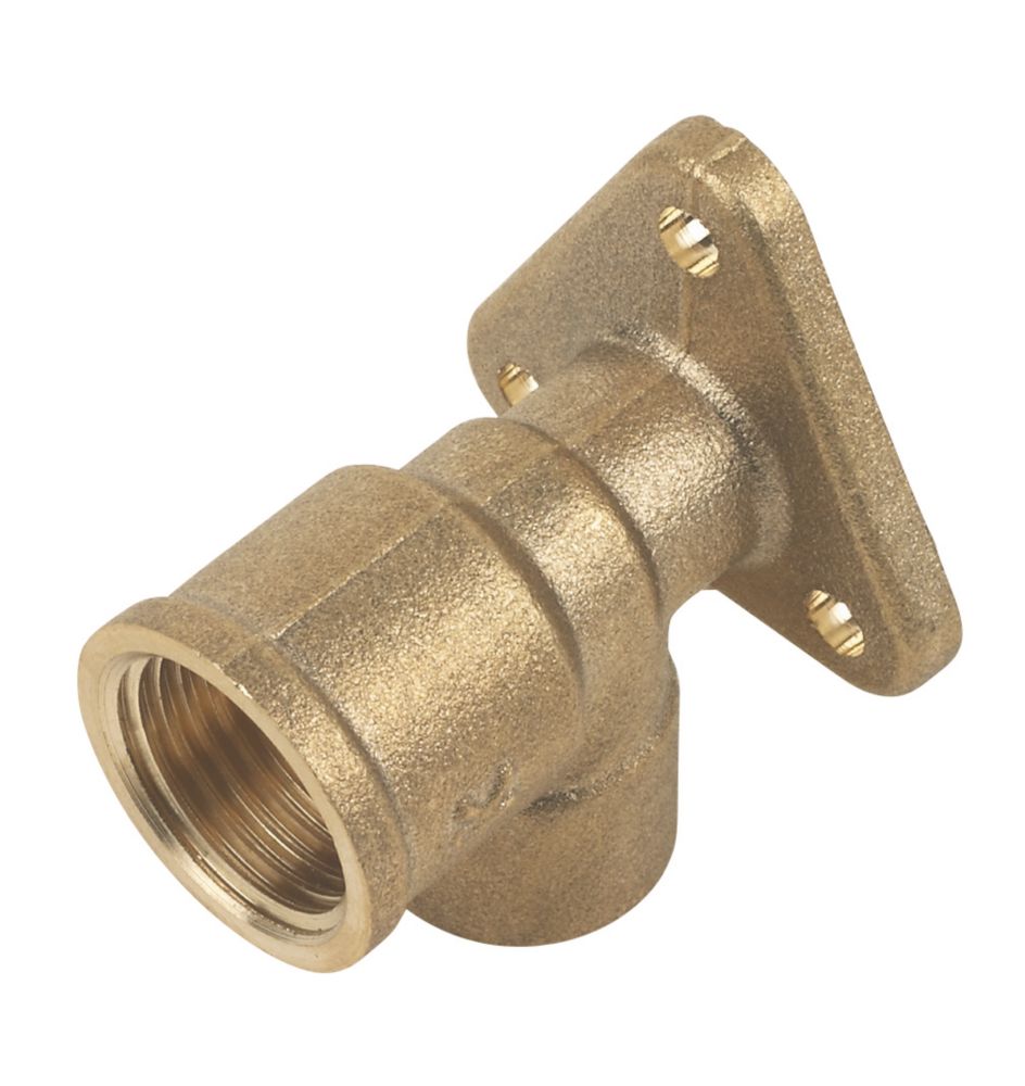 Image of Flomasta End Feed Adapting 90Â° Wall Plate Elbow 15mm x 1/2" 