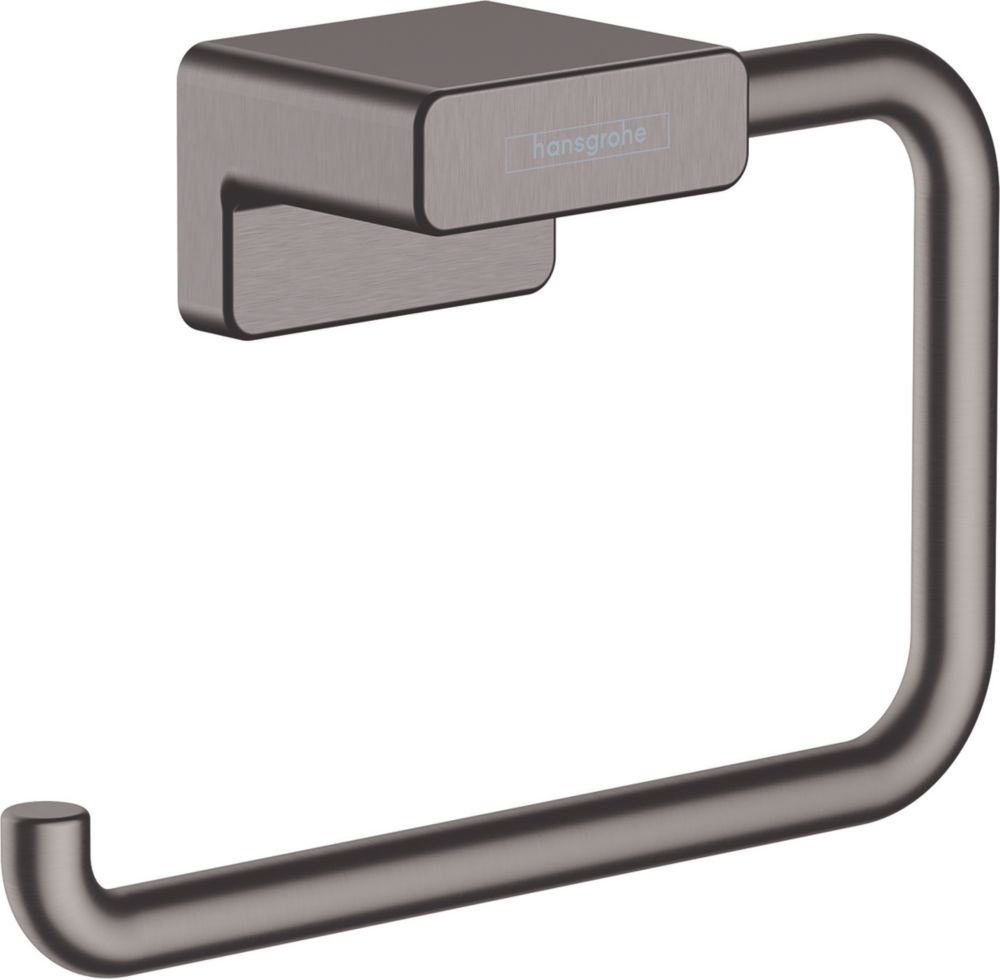 Image of Hansgrohe AddStoris Toilet Roll Holder Brushed Black Chrome 