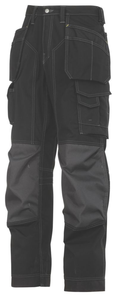 Image of Snickers Rip Stop Floorlayer Trousers Grey / Black 41" W 32" L 